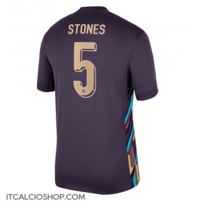 Inghilterra John Stones #5 Seconda Maglia Europei 2024 Manica Corta